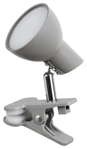 RABALUX Noah, clip lamp, siva,  LED 5W