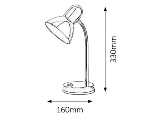 RABALUX Clark stona lampa E27 40W hrom