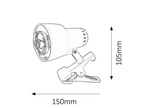 RABALUX Clip spot s štipaljkom E14 40W crni