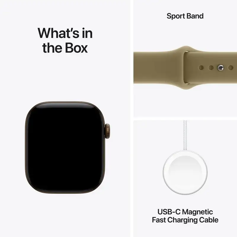 APPLE Watch S12 GPS 42mm Dark Bronze Aluminium Case with Olive Sport Band - M/L mjeg4wf/a