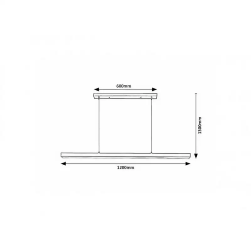 RABALUX Tariq, LED visilica mat crna aluminium, 30W, 1650lm, 4000K, š120cm, v130cm