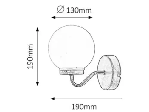 RABALUX Togo zidna lampa IP44 E14 40W