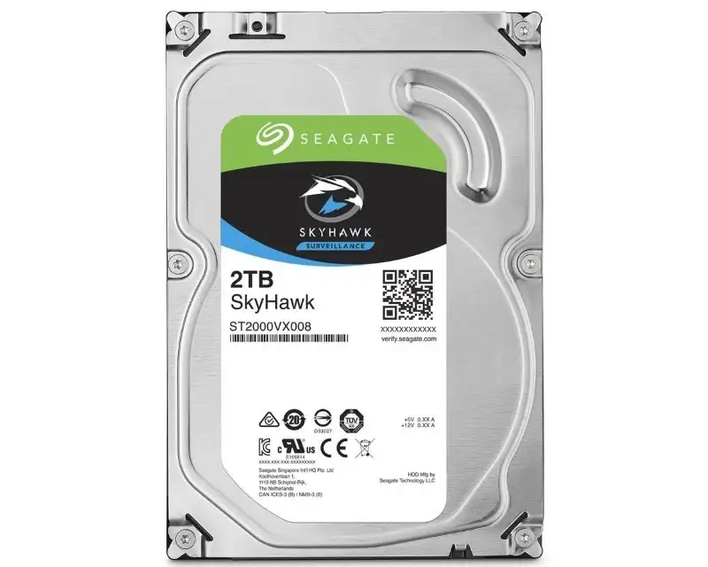 SEAGATE 2TB 3.5 SATA III 64MB ST2000VX008 SkyHawk Surveillance