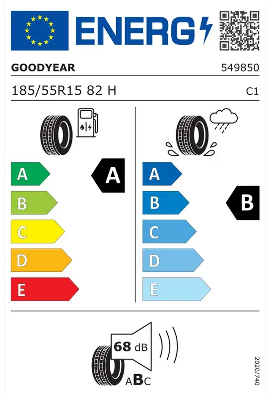 GOODYEAR 185/55R15 82H EFFIGRIP PERF DOT21