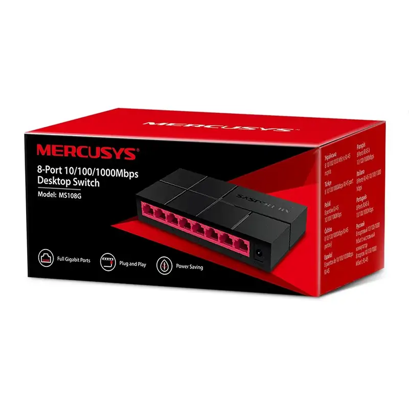 MERCUSYS MS108G 8-PORT 10/100/1000MBPS SWITCH