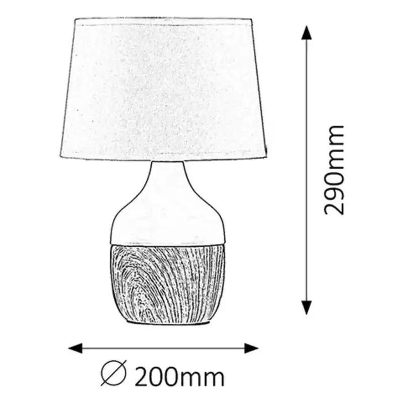 RABALUX Yvette stona lampa E14 max 40W /belo