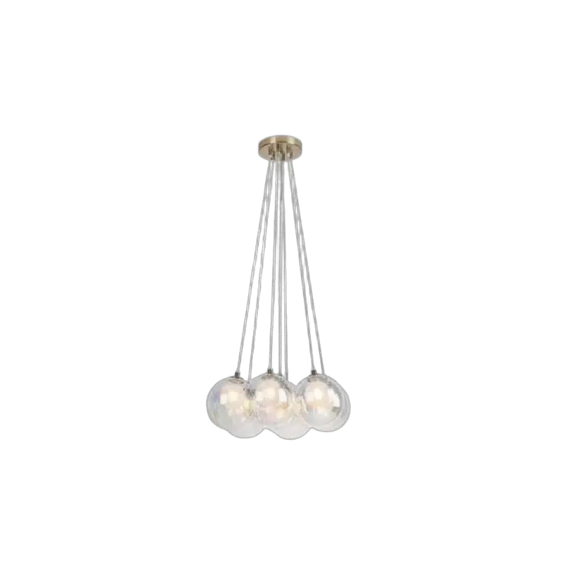 RABALUX Rosehip, luster champagne metal/multikolor staklo, 7xG9