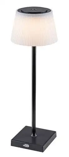 RABALUX Taena, stona lampa crna 4W 200lm-330lm, 3000-5000K, H38cm IP44