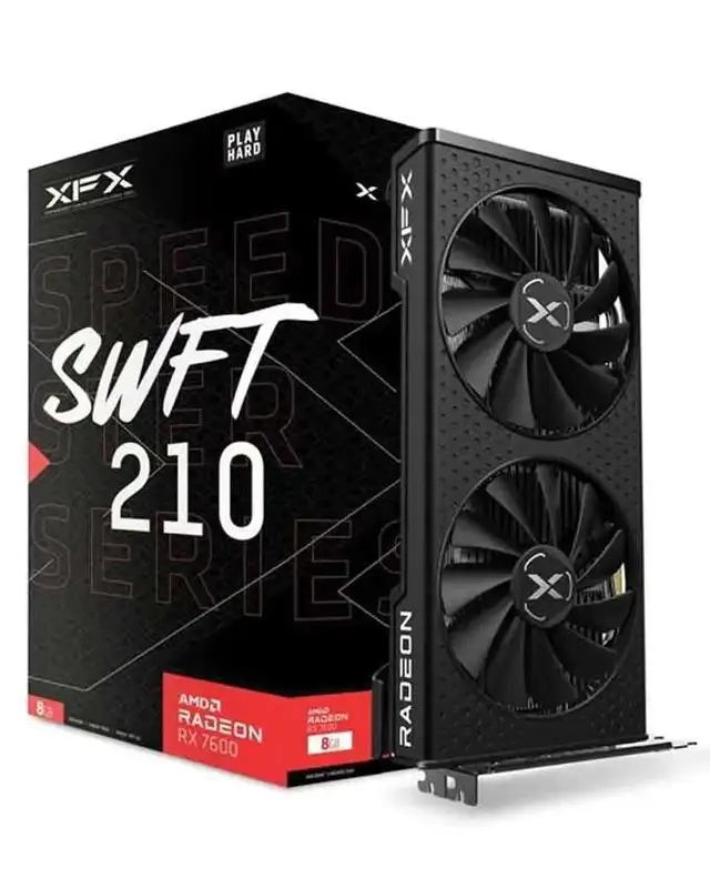 XFX AMD Radeon RX 7600 8GB SPEEDSTER SWFT 210 Core