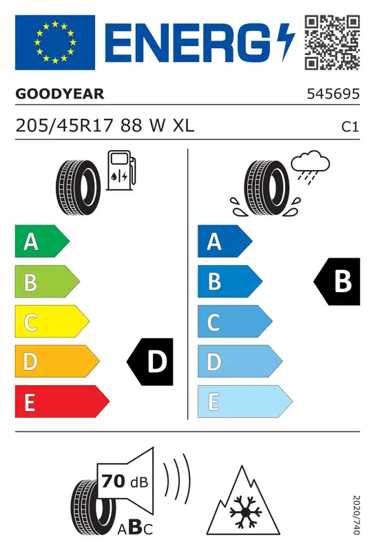 GOODYEAR 205/45R17 88W VEC 4SEASONS G3 XL FP
