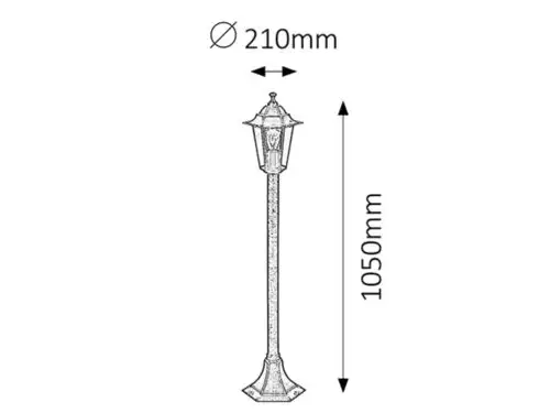 RABALUX Velence spoljna lampa 1m 60W  staro zlato IP44