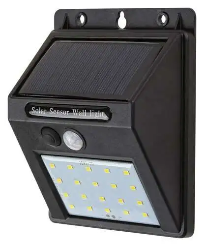 RABALUX Ostrava, spoljna solarna,LED 1,3W,crno sa senzorom