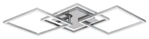 RABALUX Sigurd, unutrašnja LED plafonjera, hrom, brušeni aluminium
