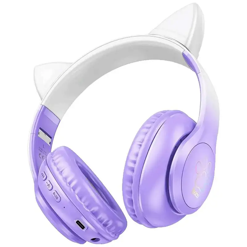 HOCO W42 Cat Ear Purple Grape Bluetooth Bezicne Slusalice
