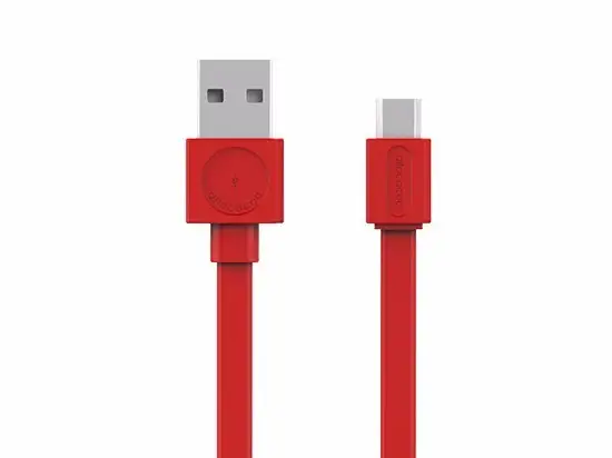 ALLOCACOC Flat USB kabl microUSB 1.5m crveni 10452RD / USBMBC