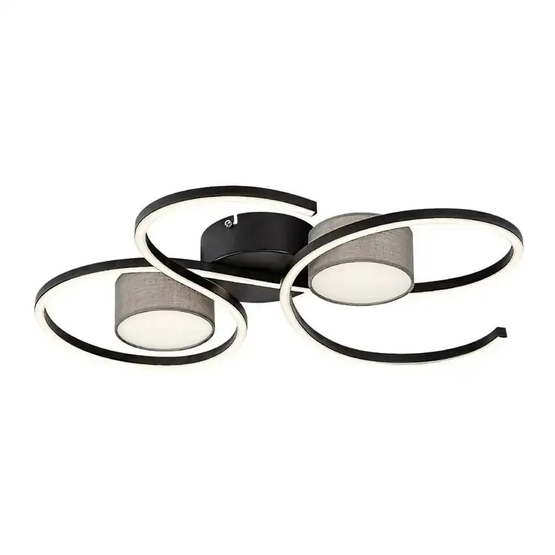 RABALUX Shiena, plafonska lampa crna 40W 1800lm-2800lm, 4000K IP20