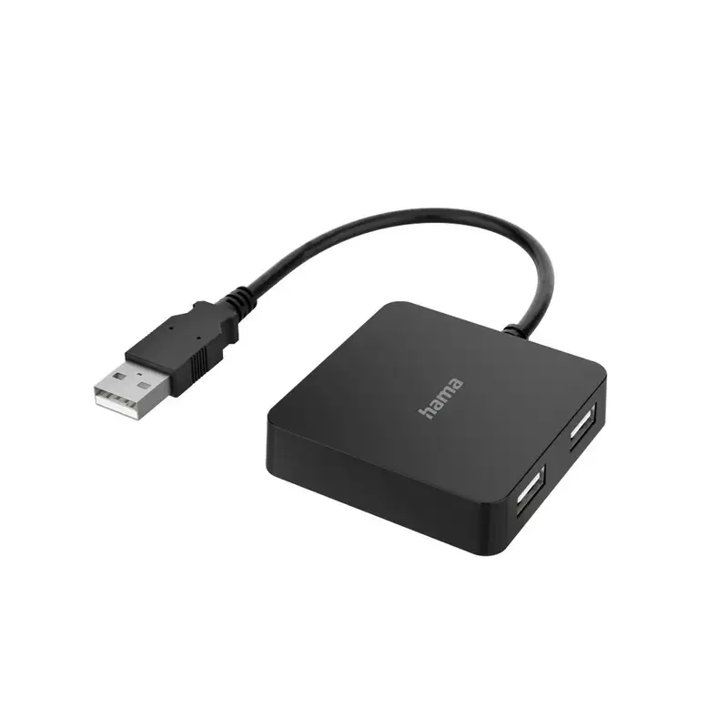 HAMA USB HUB 2.0 4 porta 480 Mbit/s crni