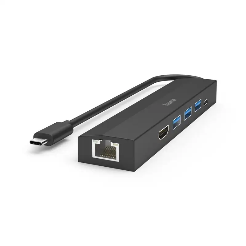HAMA USB-C Hub, 6 Portova, 3xUSB-A, USB-C, HDMI, LAN