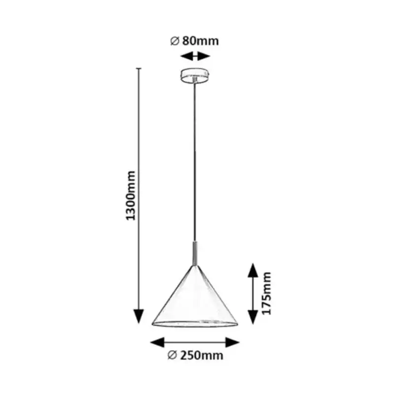 RABALUX Jarod crna metalna visilica, E27 1x40W IP21