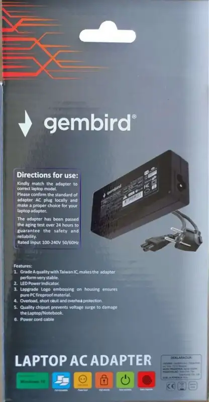 GEMBIRD NPA90-190-4740 90W 19V-4.7A