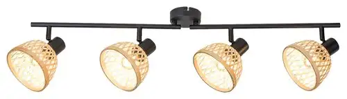 RABALUX Rattan, metalni bambus spot, E14 4x MAX 15W
