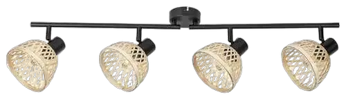RABALUX Rattan, metalni bambus spot, E14 4x MAX 15W