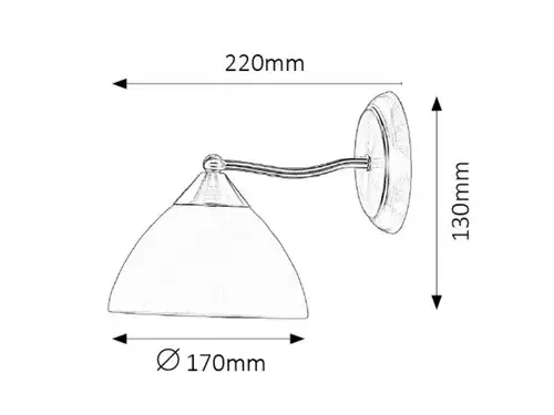 RABALUX Regina zidna lampa E14 40W bronza