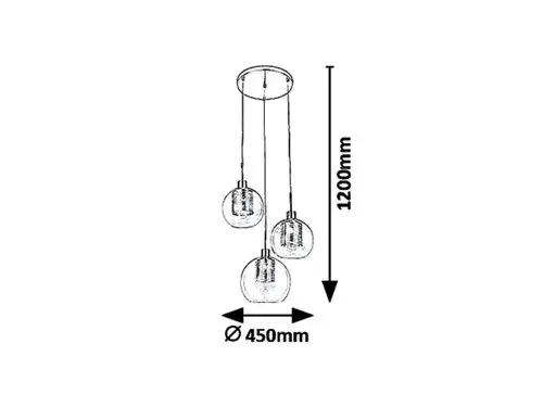 RABALUX Philana visilica E14 3X MAX 40W gold