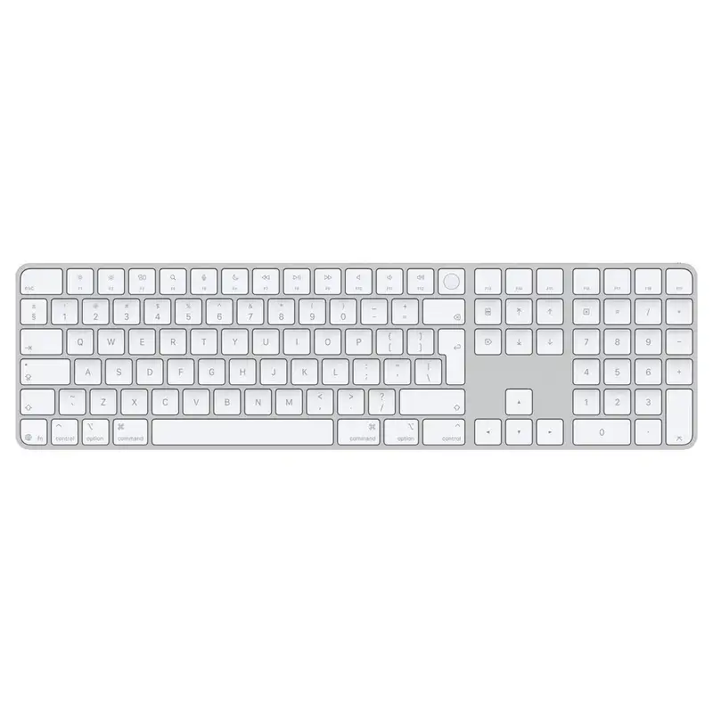 APPLE Magic Keyboard 2024 w Touch ID and NUM Keypad - INT English - White Keys mxk73z/a