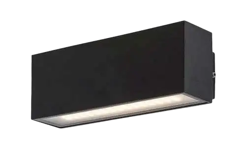 RABALUX Mataro,  LED spoljna zidna crna aluminium/staklena maska, 10W, 720lm (bez stakla: 1200lm), 4000K