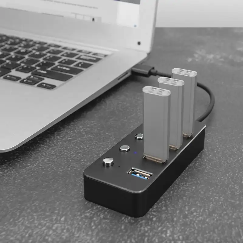 DIGITUS USB hub 4 3.0 porta sa prekidacima