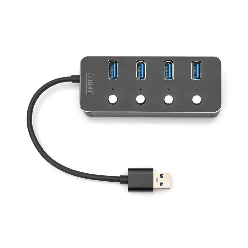 DIGITUS USB hub 4 3.0 porta sa prekidacima