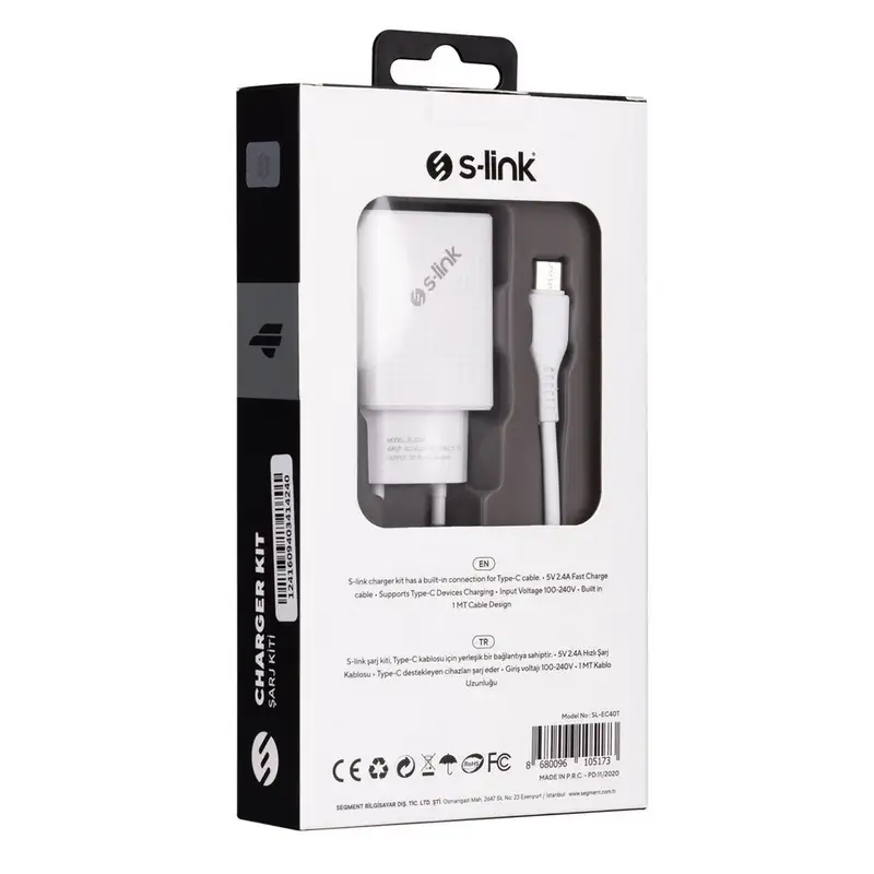 S-LINK SL-EC40T 5V 2400MA Type-C Kabl