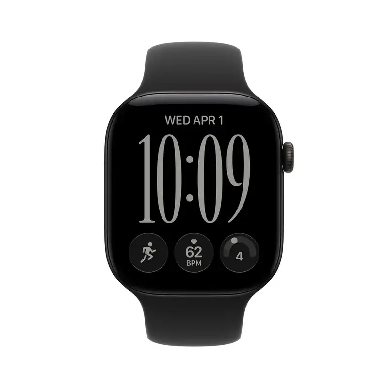 APPLE Watch S12 GPS 46mm Black Aluminium Case with Black Sport Band - S/M mjek4wf/a