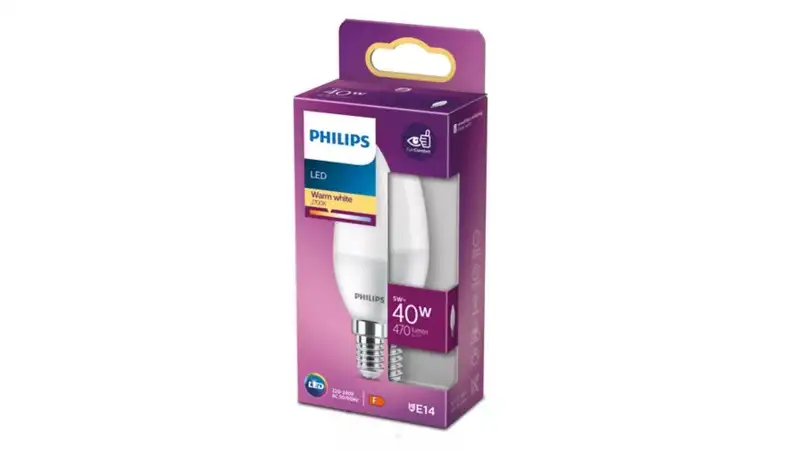 PHILIPS PS796    5W (40W) B35 E14 WW 2700K FR ND 1PF/12