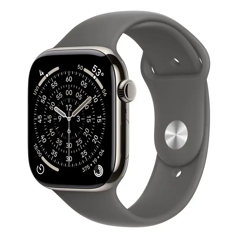 APPLE Watch S11 Cellular 46mm Natural Titanium Case with Stone Grey Sport Band - M/L mfcx4rk/a