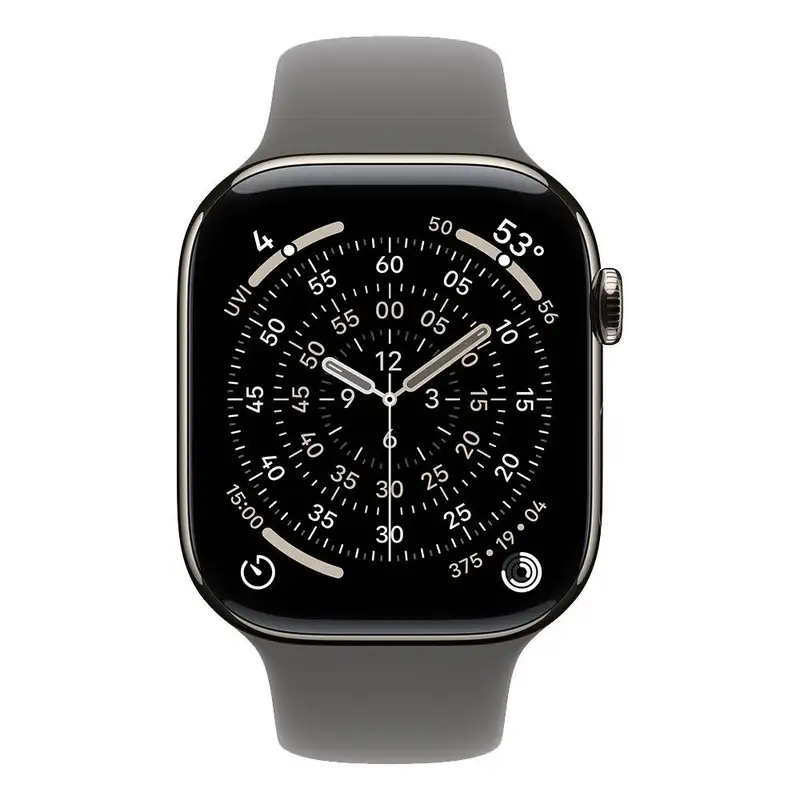 APPLE Watch S11 Cellular 46mm Natural Titanium Case with Stone Grey Sport Band - M/L mfcx4rk/a