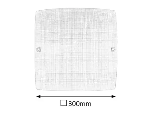 RABALUX Scottie plafonjera 300x300 E27 60W belo/hrom