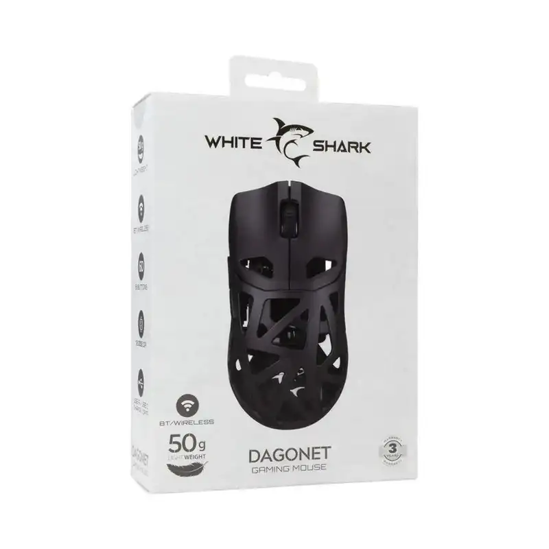 WHITE SHARK WGM 5019 DAGONET, BT/Wireless Mouse Black