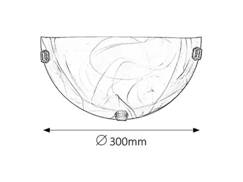 RABALUX Alabastro zidna lampa E27 60W tabaco/bronza