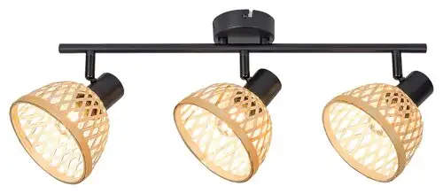 RABALUX Rattan, metalni bambus spot, E14 3x MAX 15W