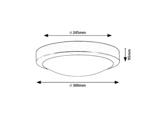 RABALUX Klementina, hromirana metalna plafonjera E27 2x40W IP44