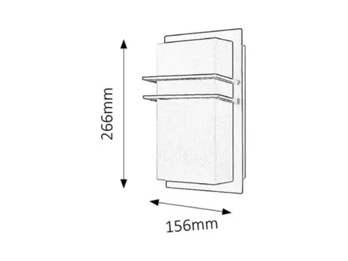 RABALUX Seattle spoljna zidna lampa E27 11W inox IP44