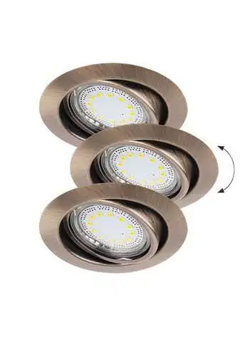 RABALUX Lite LED ugradni spot GU10 3x3W bronzaa