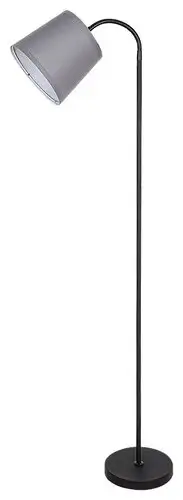 RABALUX Godric, podna E27 crna metal/textil abažur siva 141 cm