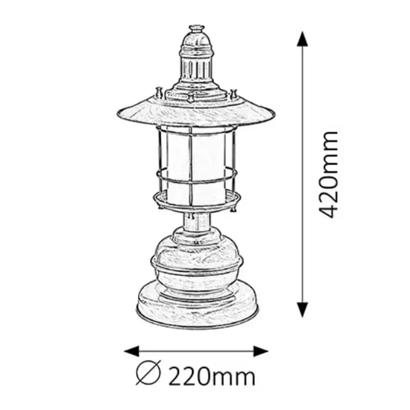 RABALUX Sudan stona lampa E27 60W, bronza