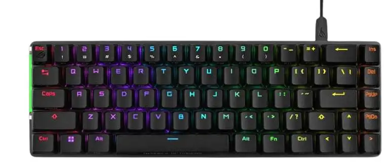ASUS ROG FALCHION ACE BLACK, ROG NX RED, US loc, PBT, Wired