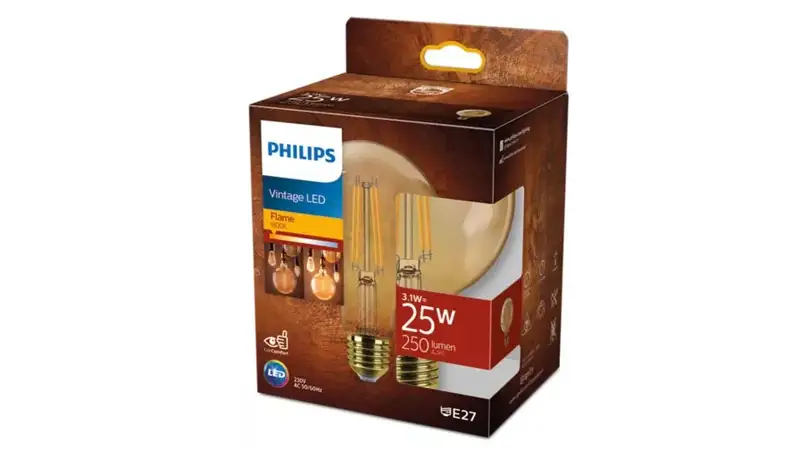 PHILIPS PS806    Vintage 3,1W(25W) E27 G95 1800K gold ND