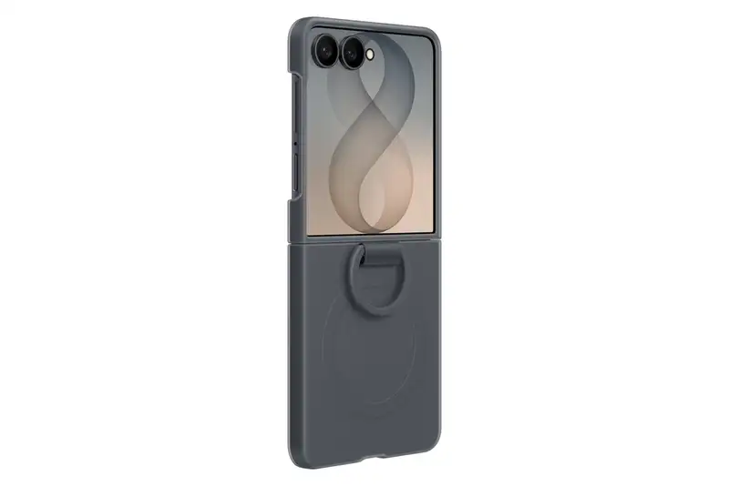 SAMSUNG Galaxy Z Flip8 Silicone Ring Magnet Case Black EF-EF776CBEGWW
