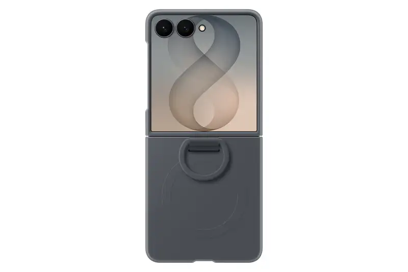 SAMSUNG Galaxy Z Flip8 Silicone Ring Magnet Case Black EF-EF776CBEGWW